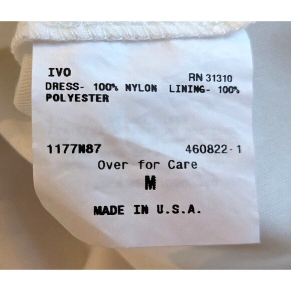 BCX DRESS Ivory Lace Sheath Bodycon Mini Dress w/ Short Puff Sleeves Size M - Picture 4 of 7